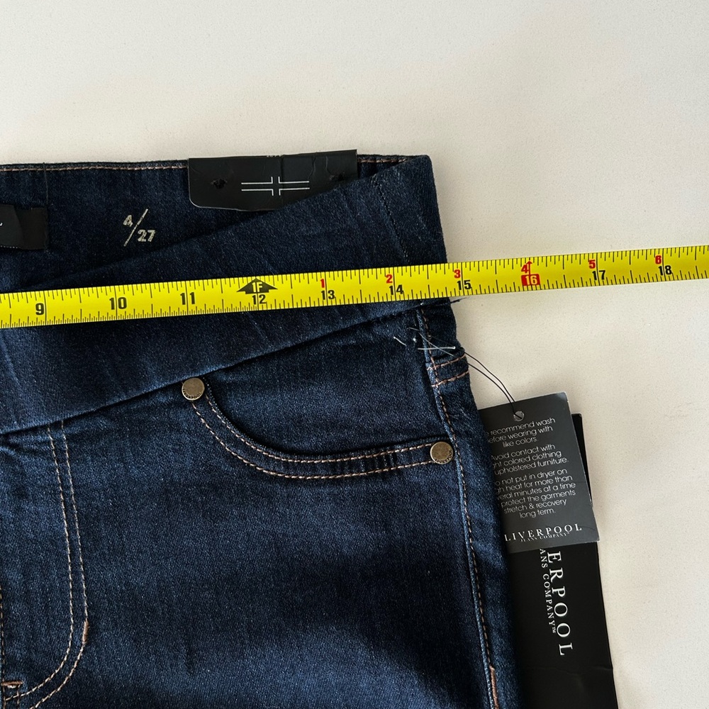 Liverpool Jeans Company Dark Indigo Jeggings Size 4/27 - Picture 11 of 16